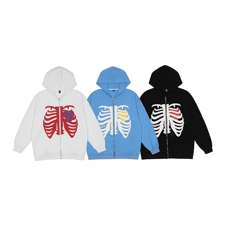 Skeleton Print Premium Hoodie