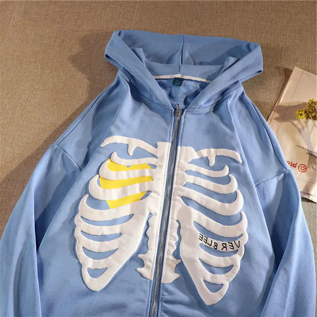 Skeleton Print Premium Hoodie