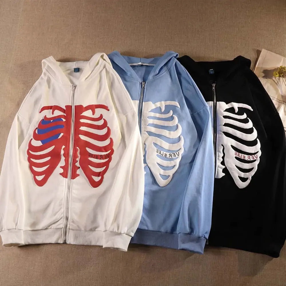 Skeleton Print Premium Hoodie