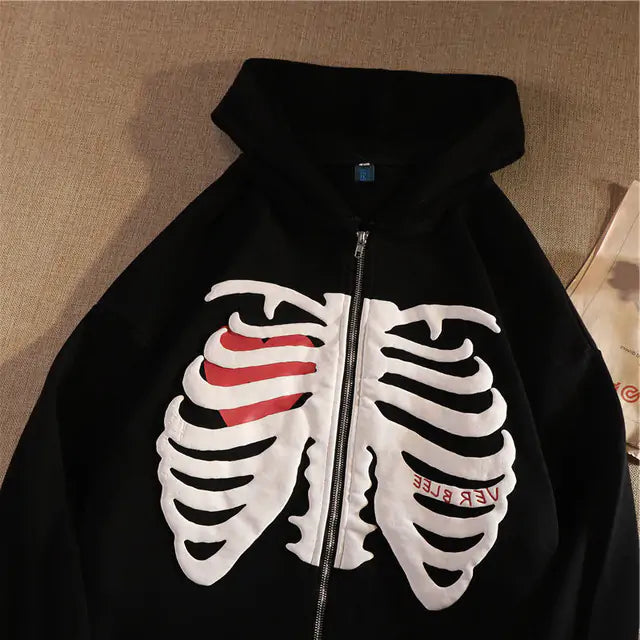 Skeleton Print Premium Hoodie