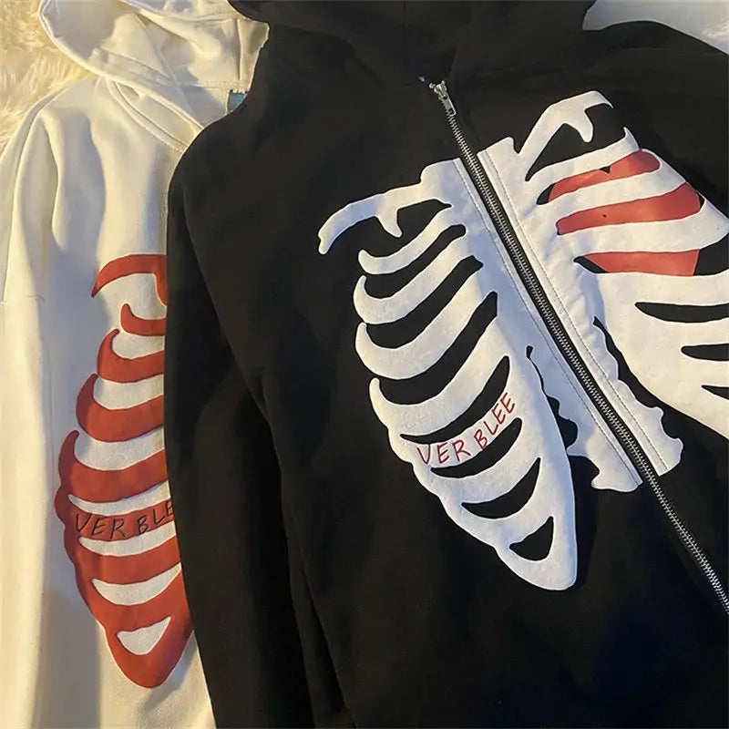 Skeleton Print Premium Hoodie